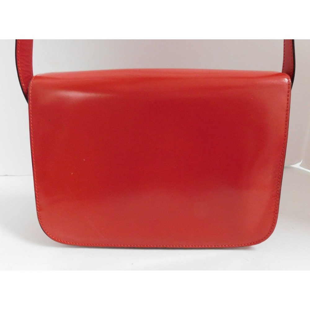 Vintage Celine Carriage Red Leather‎ Crossbody Shoulder Bag Italy - Picture 8 of 10